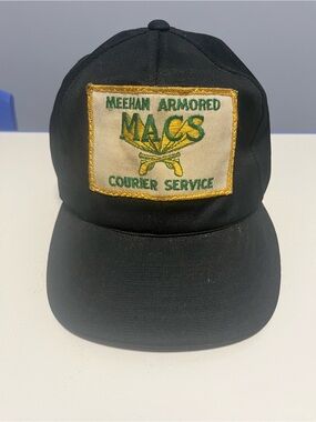 Vintage MACS Black Embroidered patch Trucker Cap